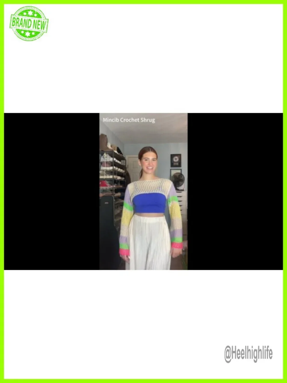 Crochet Hollow Out Bolero Shrug See Through Cropped Knit Sweater Top Y2K